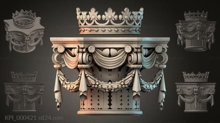 Капители разные (KPI_000421) 3D модель для ЧПУ станка