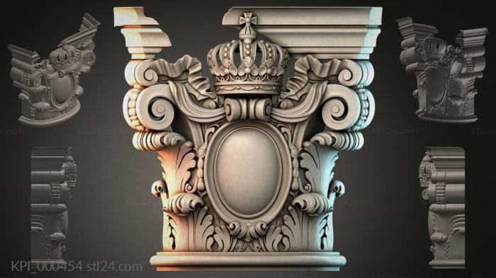 Different capitals (KPI_000454) 3D models for cnc