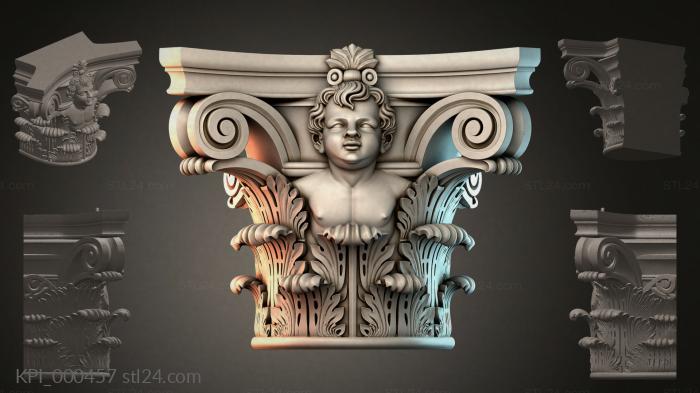 Different capitals (KPI_000457) 3D models for cnc