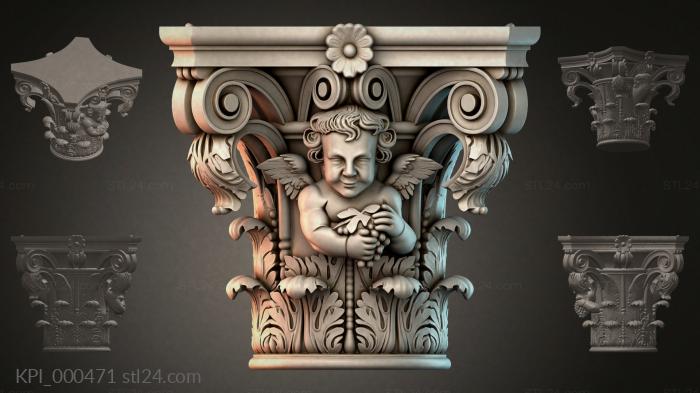 Different capitals (KPI_000471) 3D models for cnc