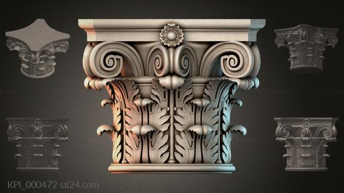 Different capitals (KPI_000472) 3D models for cnc