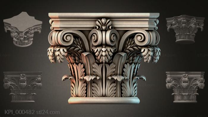 Different capitals (KPI_000482) 3D models for cnc