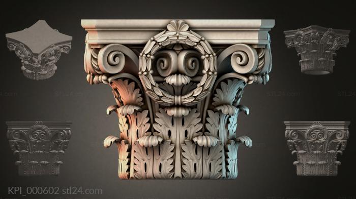 Different capitals (KPI_000602) 3D models for cnc