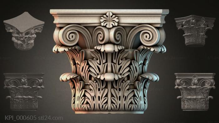 Different capitals (KPI_000605) 3D models for cnc