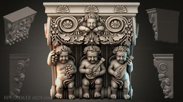 Different capitals (KPI_000618) 3D models for cnc