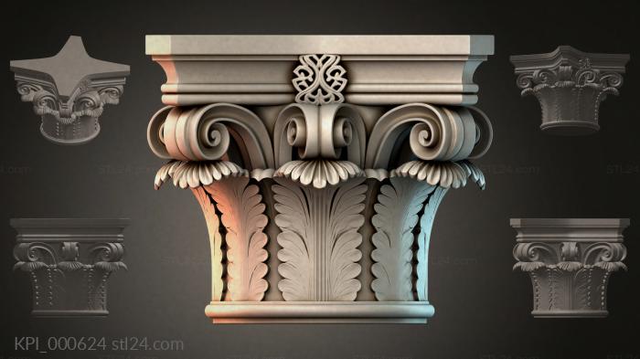 Different capitals (KPI_000624) 3D models for cnc