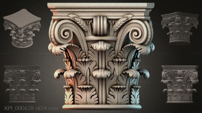 Different capitals (KPI_000628) 3D models for cnc