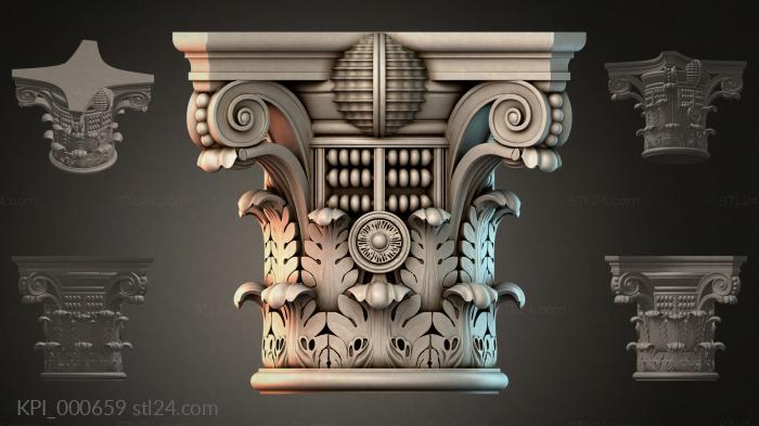 Different capitals (KPI_000659) 3D models for cnc
