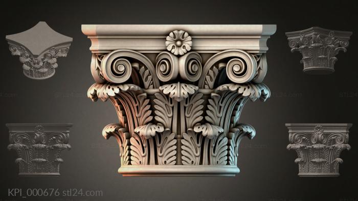 Different capitals (KPI_000676) 3D models for cnc