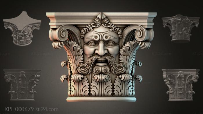 Different capitals (KPI_000679) 3D models for cnc