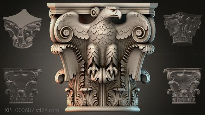 Different capitals (KPI_000687) 3D models for cnc