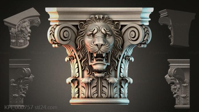 Different capitals (KPI_000757) 3D models for cnc