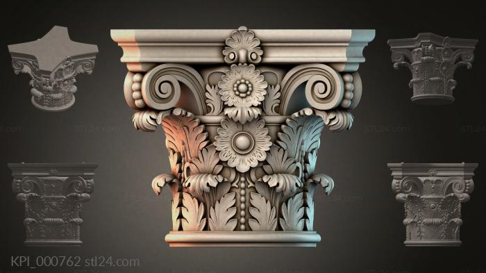 Different capitals (KPI_000762) 3D models for cnc