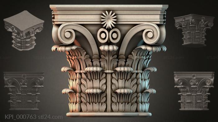 Different capitals (KPI_000763) 3D models for cnc