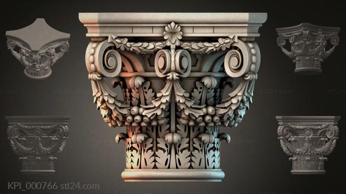 Different capitals (KPI_000766) 3D models for cnc