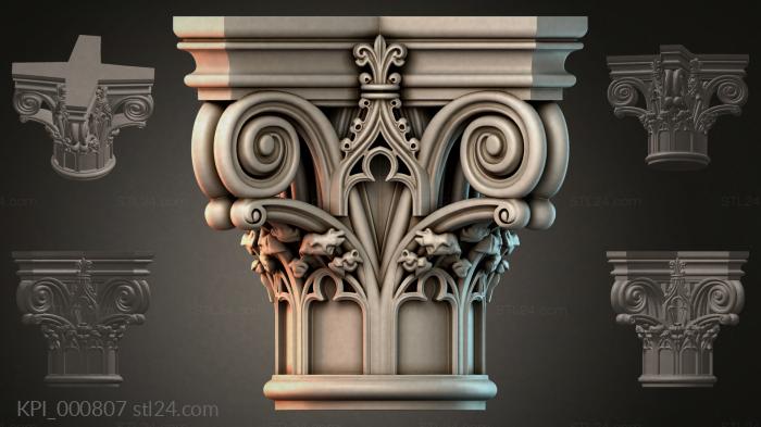 Different capitals (KPI_000807) 3D models for cnc
