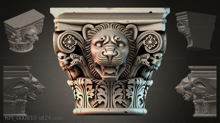 Different capitals (KPI_000810) 3D models for cnc