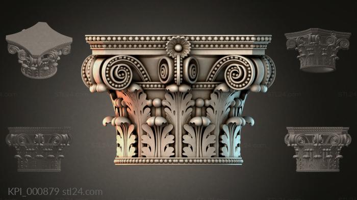 Different capitals (KPI_000879) 3D models for cnc