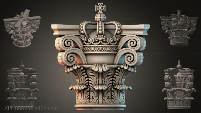Different capitals (KPI_000946) 3D models for cnc