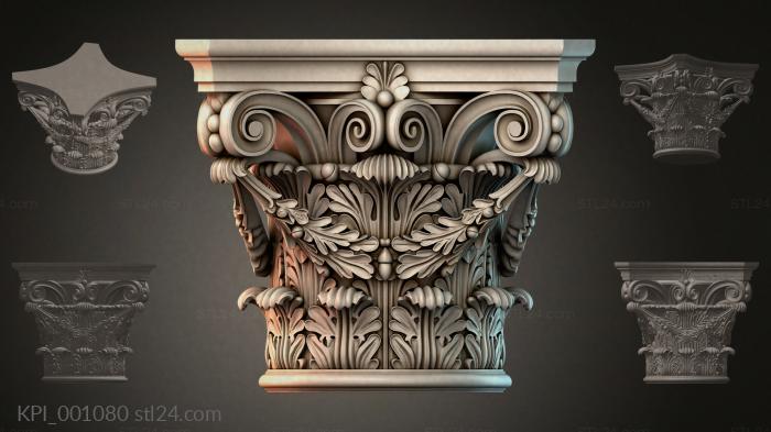 Капители разные (KPI_001080) 3D модель для ЧПУ станка