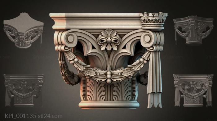 Different capitals (KPI_001135) 3D models for cnc