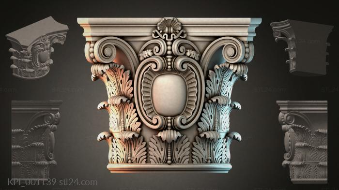 Different capitals (KPI_001139) 3D models for cnc