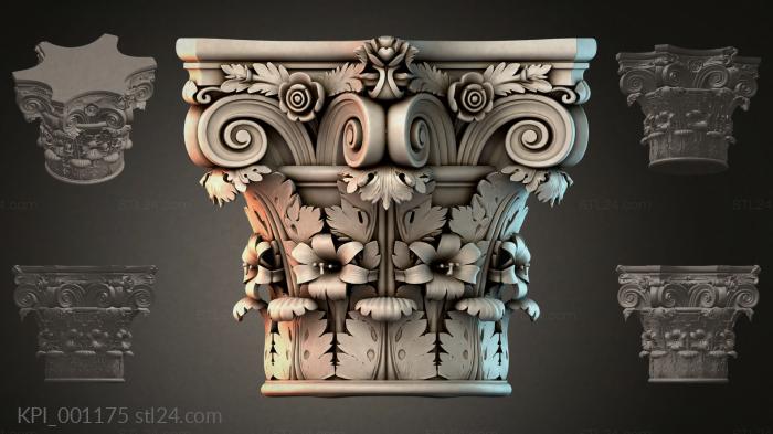 Different capitals (KPI_001175) 3D models for cnc