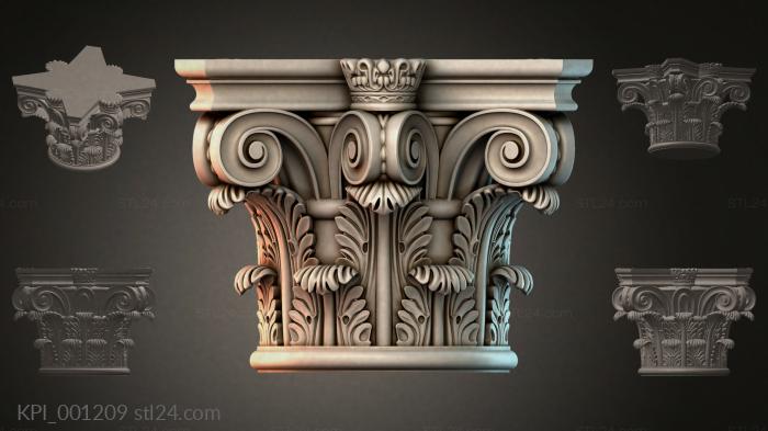 Different capitals (KPI_001209) 3D models for cnc