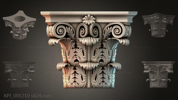 Different capitals (KPI_001210) 3D models for cnc