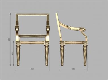 Armchairs (Classic armchair, KRL_0168) 3D models for cnc