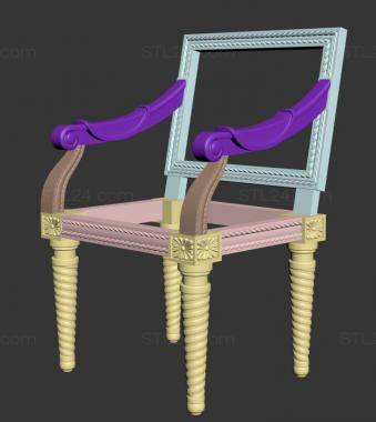 Armchairs (Classic armchair, KRL_0168) 3D models for cnc