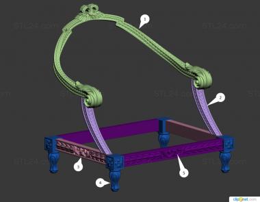 Armchairs (Semi-oval chair, KRL_0177) 3D models for cnc