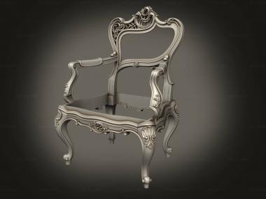 Armchairs (Carved chair, KRL_0179) 3D models for cnc