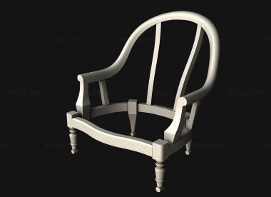 Armchairs (Crapaude 2 chair, KRL_0181) 3D models for cnc