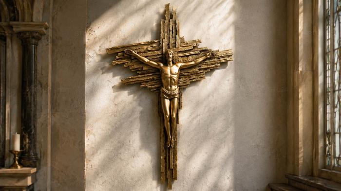 Crosses (Crucifixion of Christ on the cross with abstract background KRS_0107, KRS_0106) 3D models for cnc
