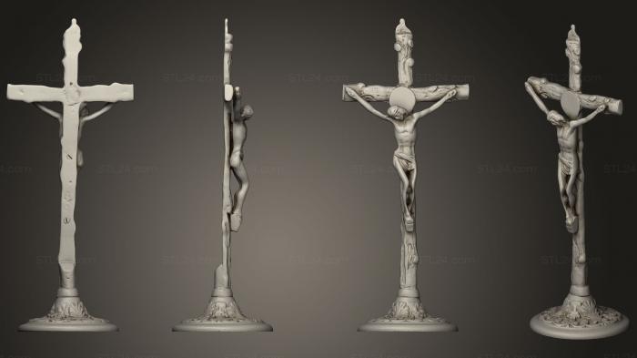 Кресты и распятия (Иисус Христос на кресте, KRS_0236) 3D модель для ЧПУ станка