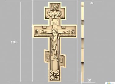 Crosses (Large crucifix on the grave, KRS_0243) 3D models for cnc