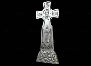 Кресты и распятия (Большой крест с богоматерью, KRS_0246) 3D модель для ЧПУ станка