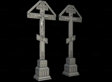Кресты и распятия (Крест высокий, KRS_0249) 3D модель для ЧПУ станка