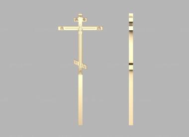 Crosses (Cross on the grave without decorations, KRS_0251) 3D models for cnc