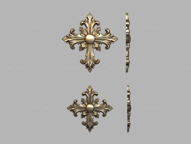 Crosses (Cross with decorations, KRS_0257) 3D models for cnc