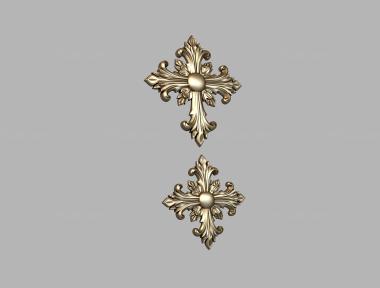 Crosses (Cross with decorations, KRS_0257) 3D models for cnc