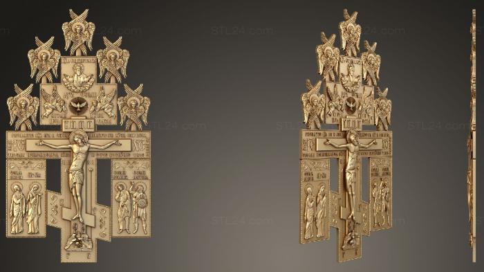 Кресты и распятия (Распятие с Ангелами, KRS_0263) 3D модель для ЧПУ станка