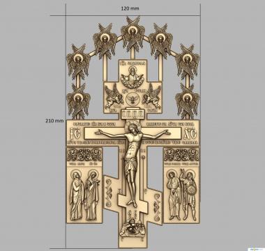 Crosses (Crucifixion with forthcoming and angles, KRS_0265) 3D models for cnc