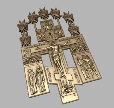 Crosses (Crucifixion with forthcoming and angles, KRS_0265) 3D models for cnc