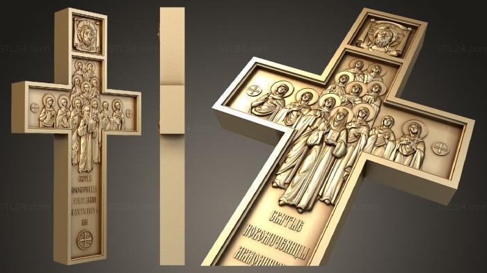 Кресты и распятия (Юбратная сторона большого креста на памятник, KRS_0272) 3D модель для ЧПУ станка