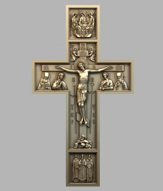 Кресты и распятия (Юбратная сторона большого креста на памятник, KRS_0272) 3D модель для ЧПУ станка