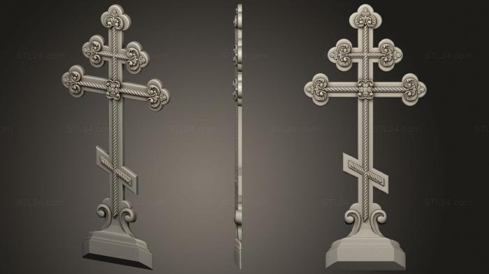 Кресты и распятия (Крест резной, KRS_0277) 3D модель для ЧПУ станка