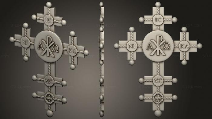 Кресты и распятия (Крест резной, KRS_0278) 3D модель для ЧПУ станка