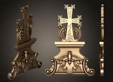 Crosses (Cross with decoration, KRS_0283) 3D models for cnc